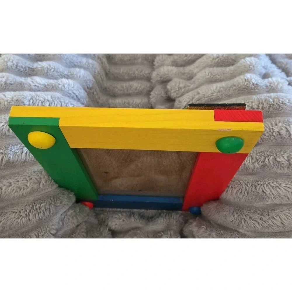 Postmodern Primary Colors Block Wood Picture Art Frame 5x7